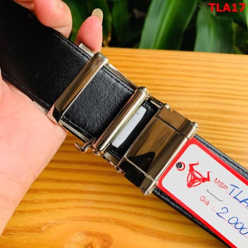Thắt lưng da cá đuối mặt kim loại cao cấp TLA17