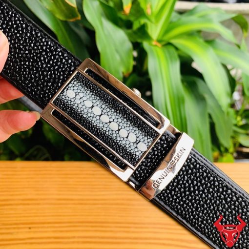 Thắt lưng nam da cá đuối thủ công mặt gai TLA17