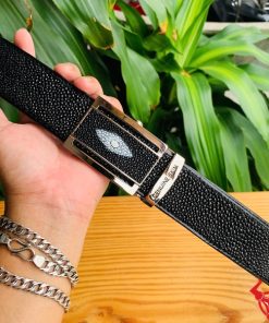 Thắt lưng TLA17 da cá đuối mặt hình thoi cao cấp