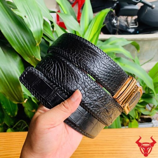 Thắt lưng cá sấu đen cho doanh nhân – TMA9B4