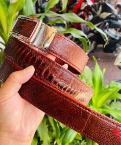 Thắt lưng nam da chân đà điểu TLD1 vân vảy độc đáo