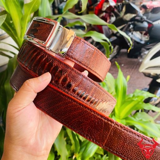 Thắt lưng nam da chân đà điểu TLD1 vân vảy độc đáo