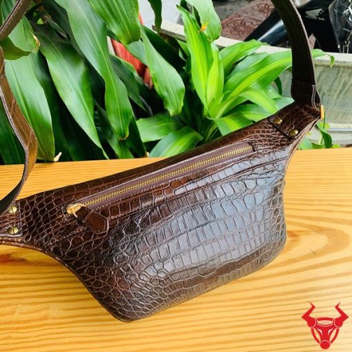 Túi bao tử đeo chéo da cá sấu dành cho người năng động