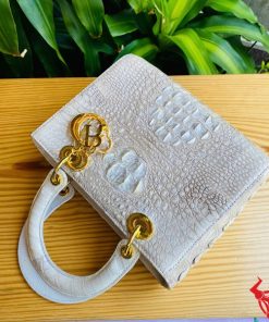 Túi da cá sấu bạch tạng màu trắng cao cấp dành cho nữ