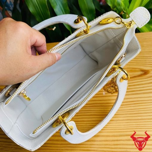 Túi nữ trắng da cá sấu bạch tạng sang trọng cho doanh nhân