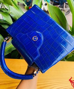 Túi xách nữ da cá sấu navy thời trang cao cấp.