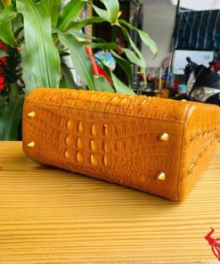 Túi da cá sấu nữ thủ công vàng bò chất lượng cao