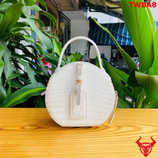 Túi tròn cá sấu, sang trọng, thời thượng.
