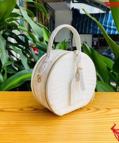 Túi tròn cá sấu bạch tạng, khác biệt, đẳng cấp.