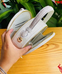 Túi tròn cá sấu bạch tạng, thời thượng, độc quyền.