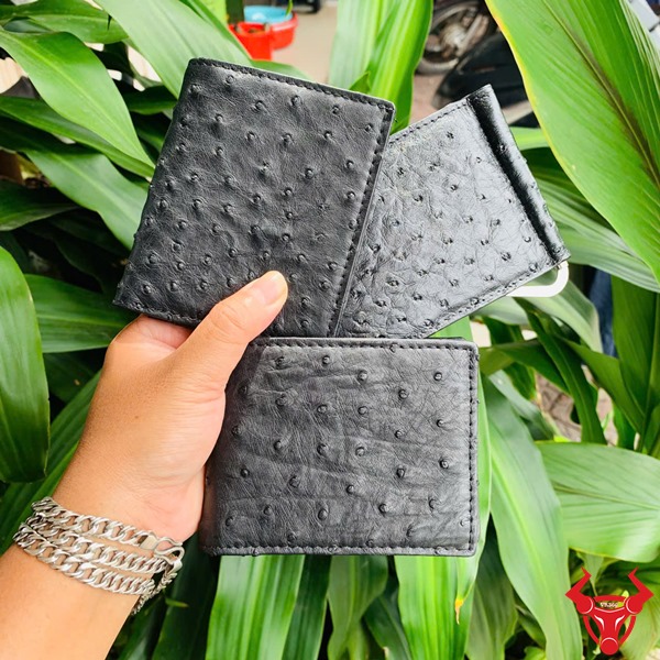 Ví Nam Mini Da Bụng Đà Điểu – Sang Trọng Trong Lòng Bàn Tay Ví kẹp tiền mini thời trang độc lạ.